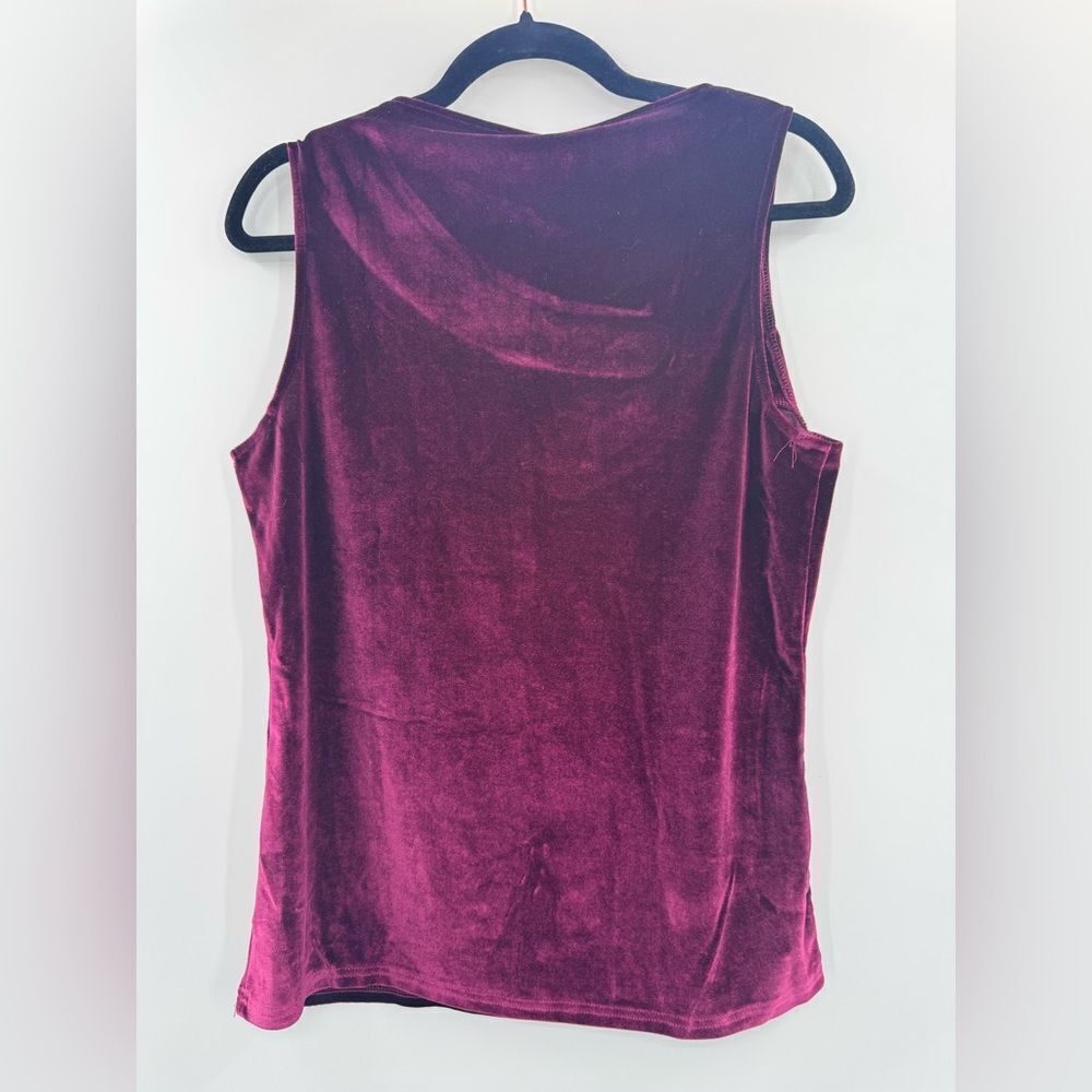 3For$20 Meaneor Velvet Burgundy Sleeveless size Large - Picture 4 of 5